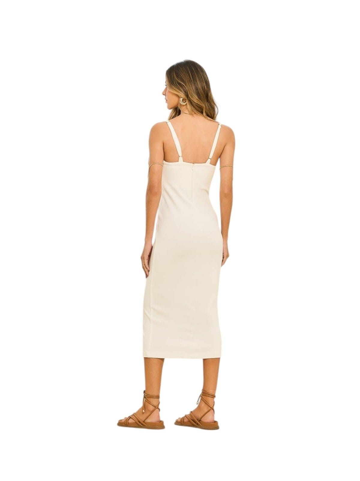 Vista 2 Vestido Open Offwitte Midi Open off-white