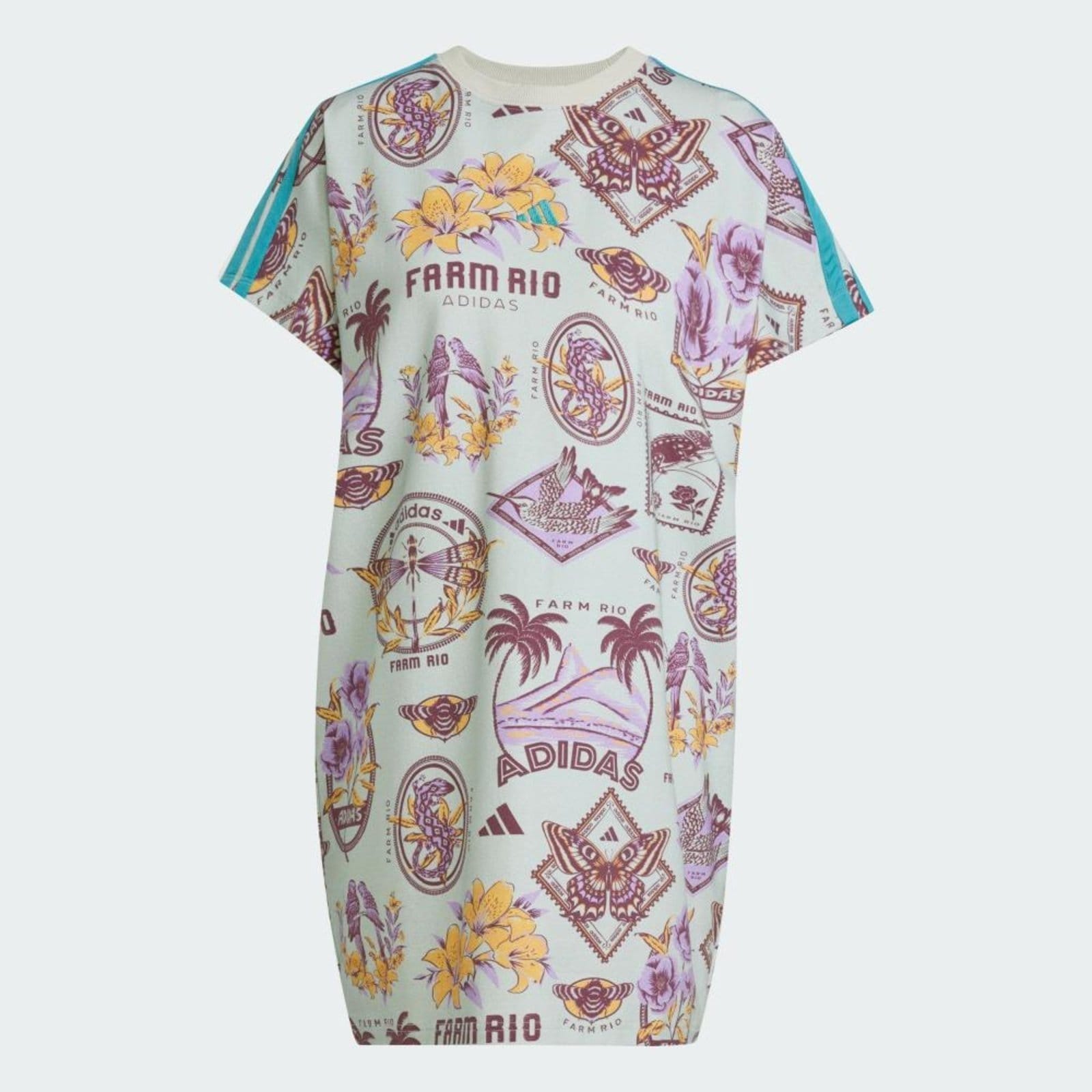 Vista 2 Vestido comercial adidas X FARM adidas Sportswear Adidas cinza