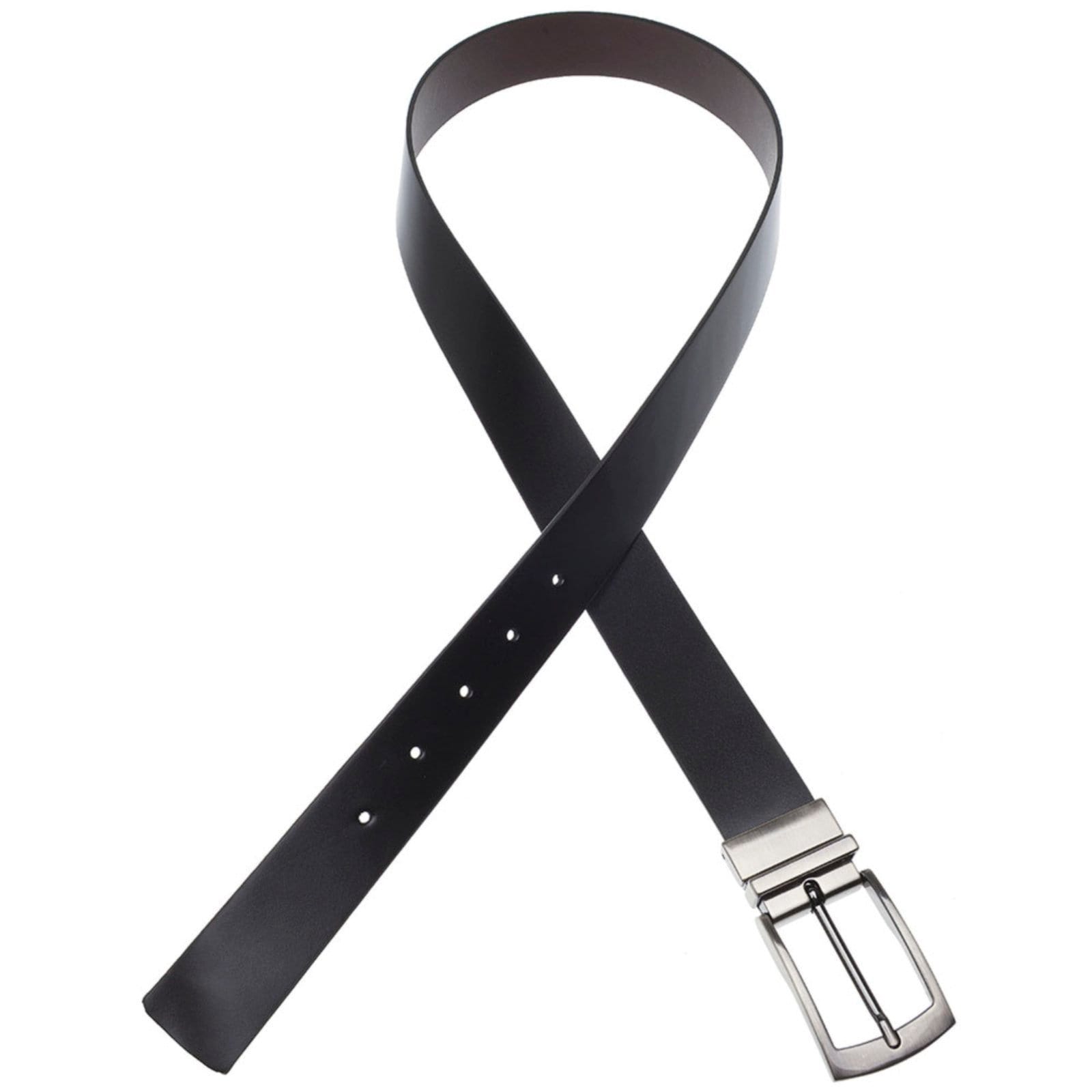 Vista 2 Cinto Masculino em couro dupla face S-43 na cor USEPELLE marrom/preto