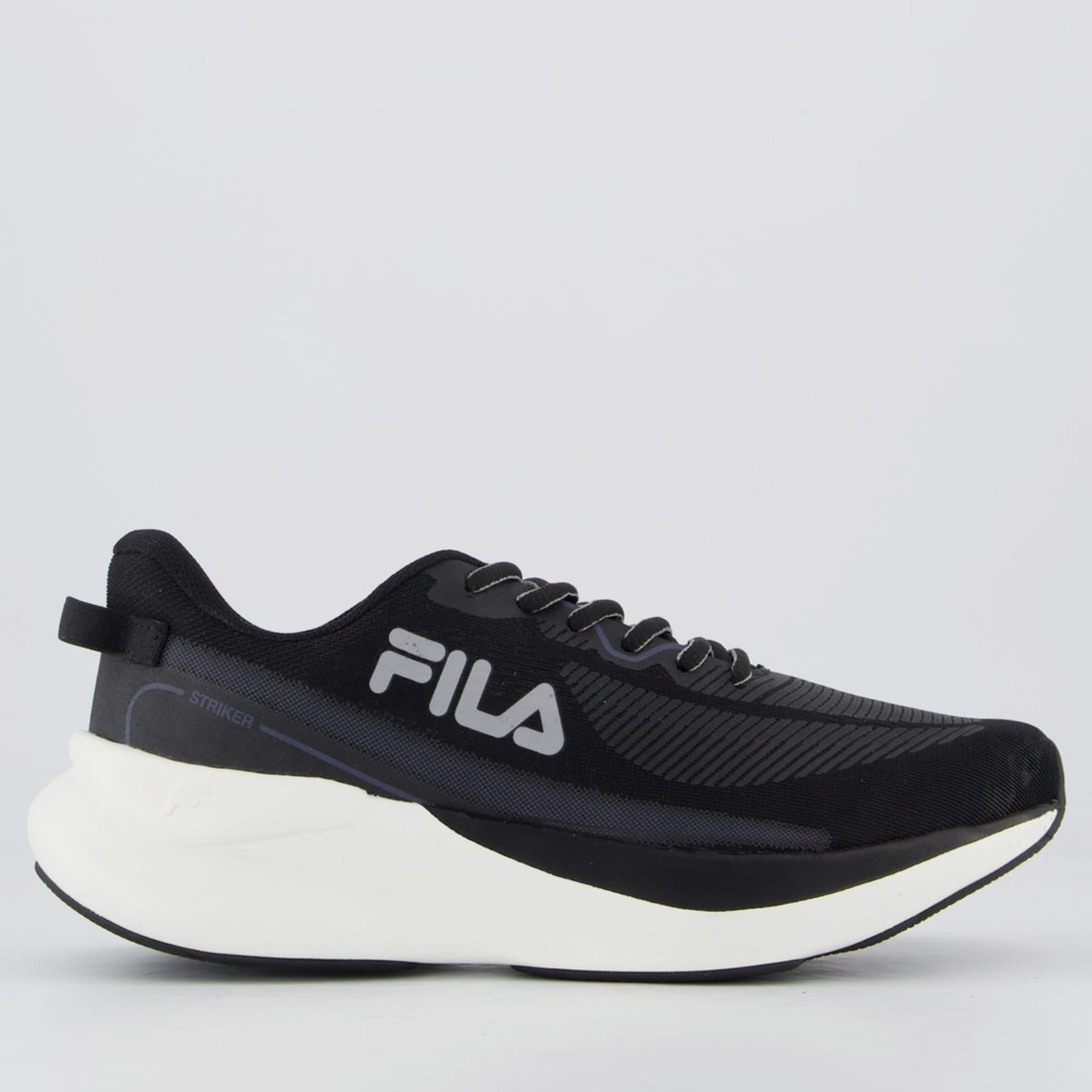 Vista principal Tenis Fila Striker Feminino Preto e Azul Fila preto azul