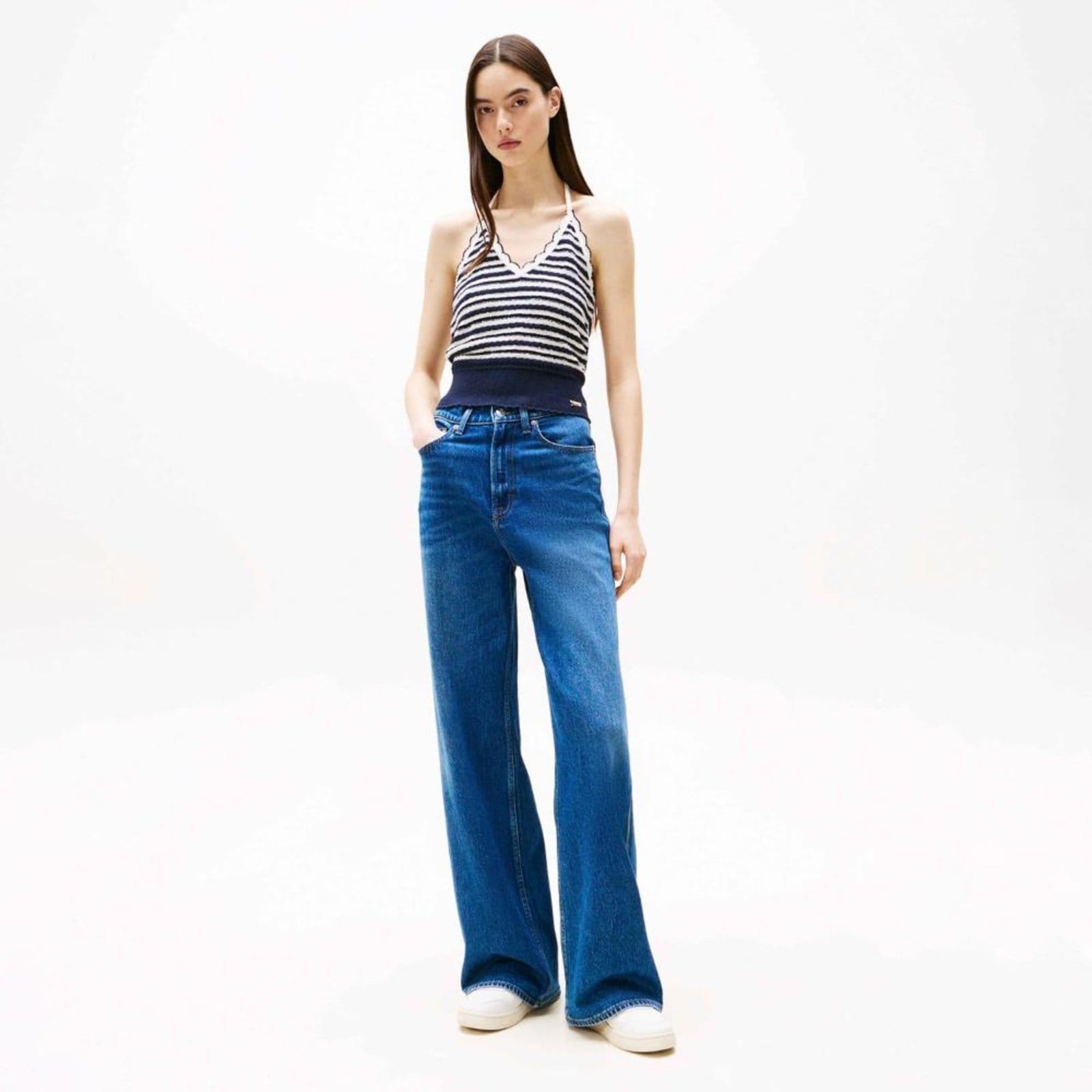 Vista 2 Calça jeans Claire Wide Leg - 34 Tommy Jeans azul