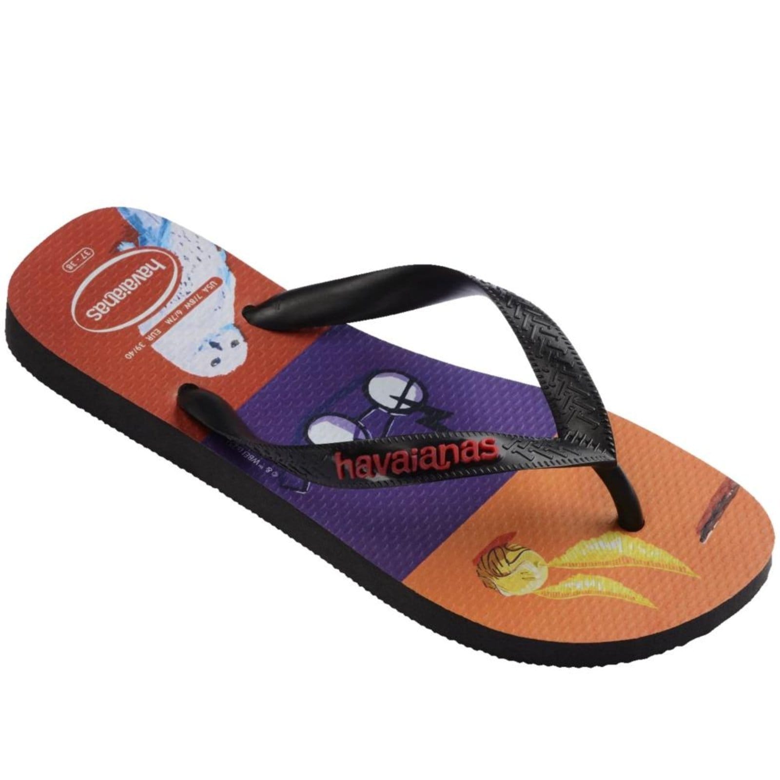 Vista 2 Chinelo Masculino Havaianas Harry Potter Preto Havaianas incolor