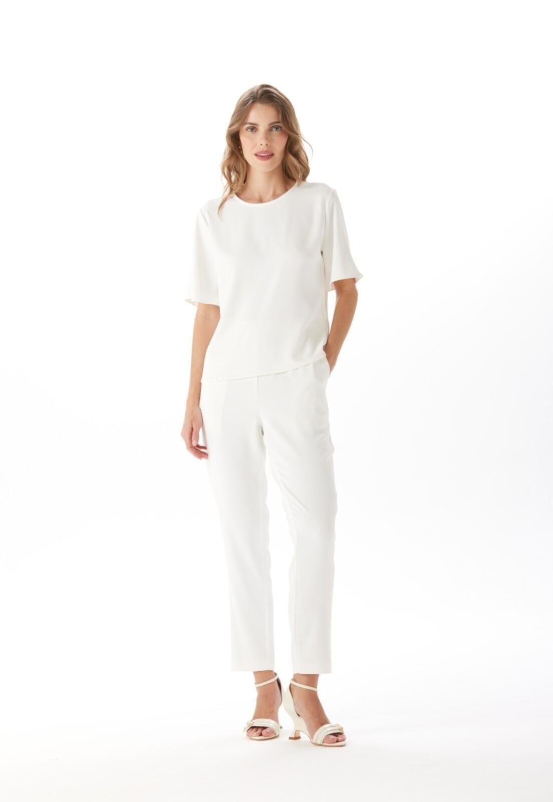 Calça Comfy Traymon Cintura Alta Off White