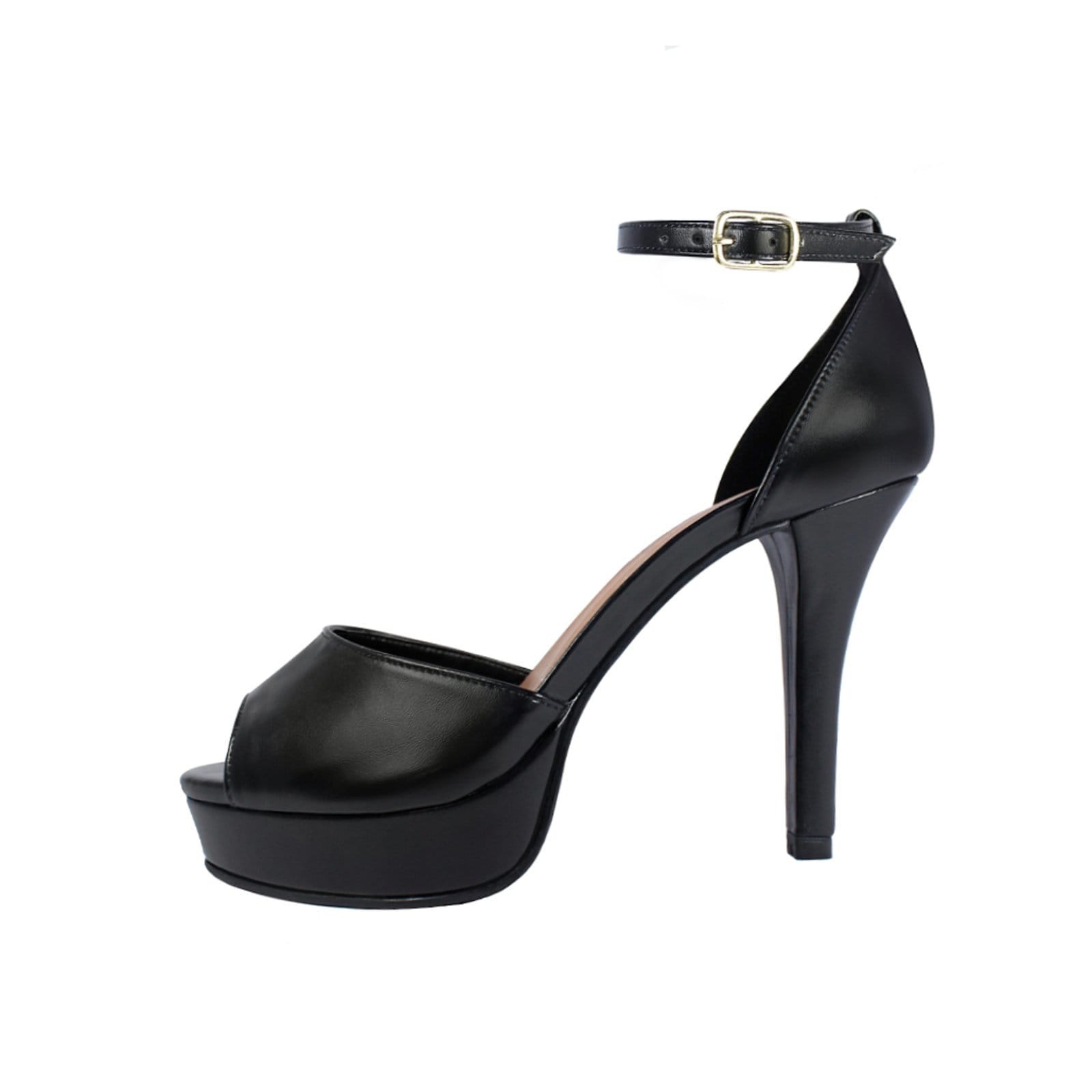 Vista 2 Meia Pata Salto Alto Fino Luiza Sobreira Preta Mod. 2188 Luiza Sobreira preto