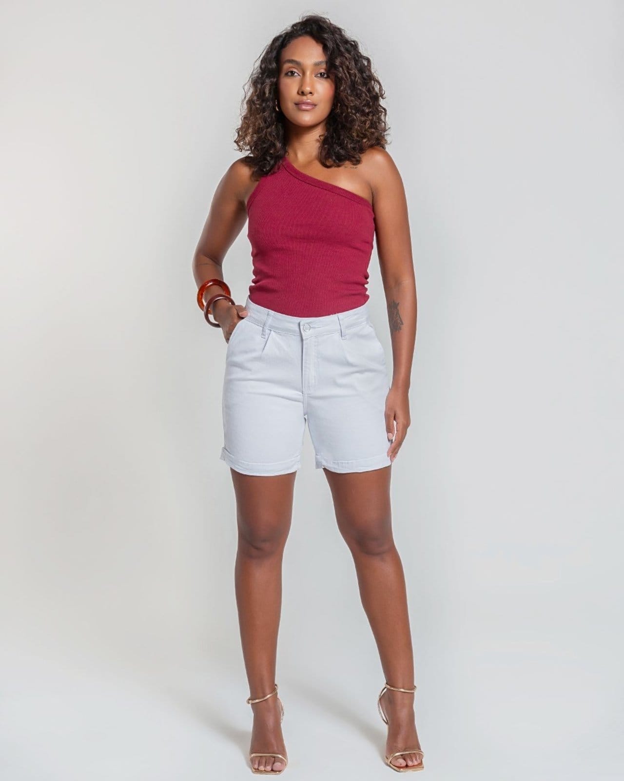 Bermuda Feminina - Fofolete - Black Jeans - Branca