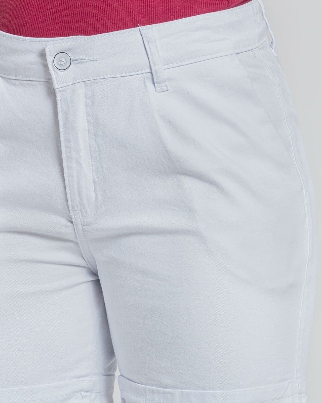 Vista 2 Bermuda Feminina - Fofolete - Black Jeans - Branca Black Jeans branco black