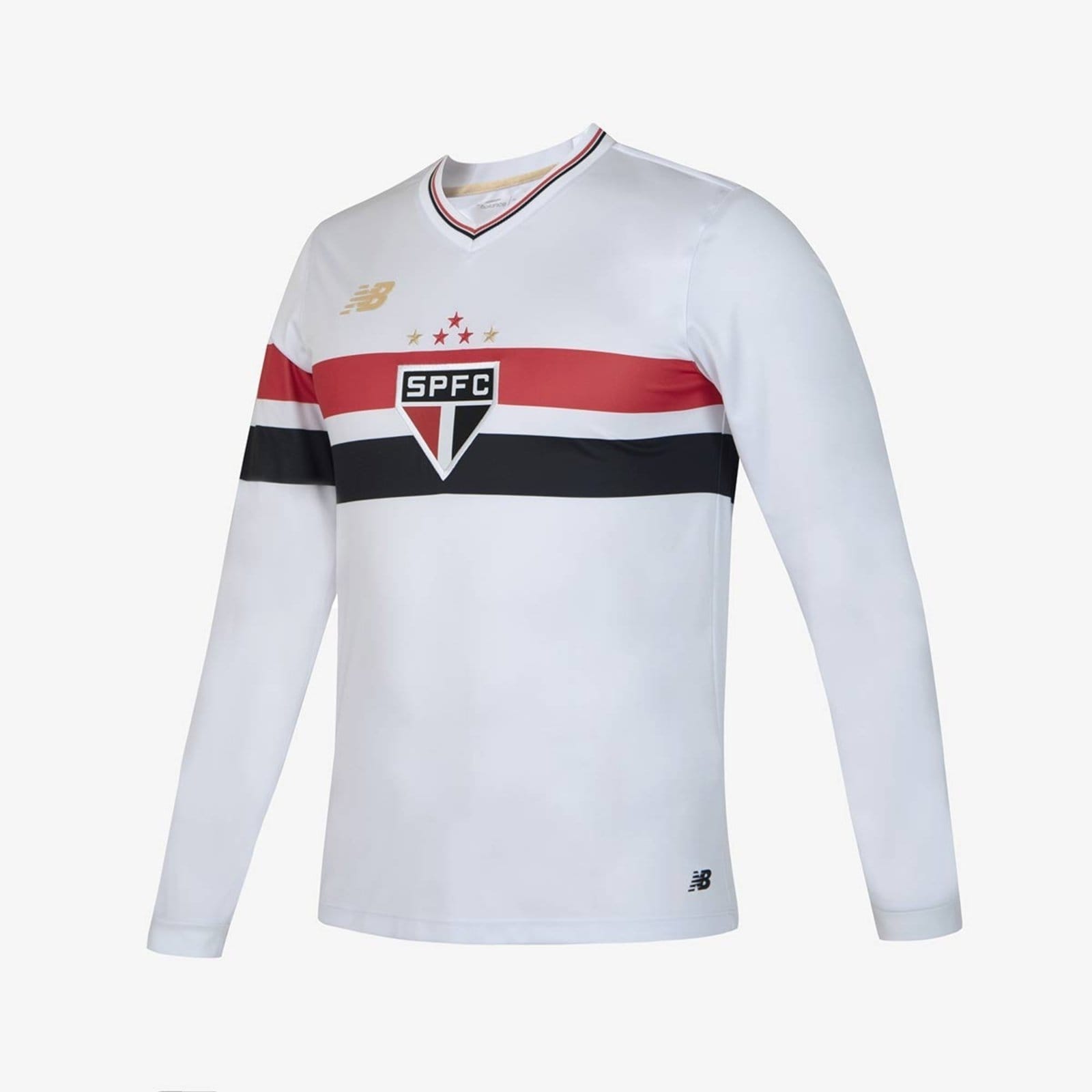 Vista 2 Camisa Manga Longa New Balance São Paulo I 2025 New Balance branco