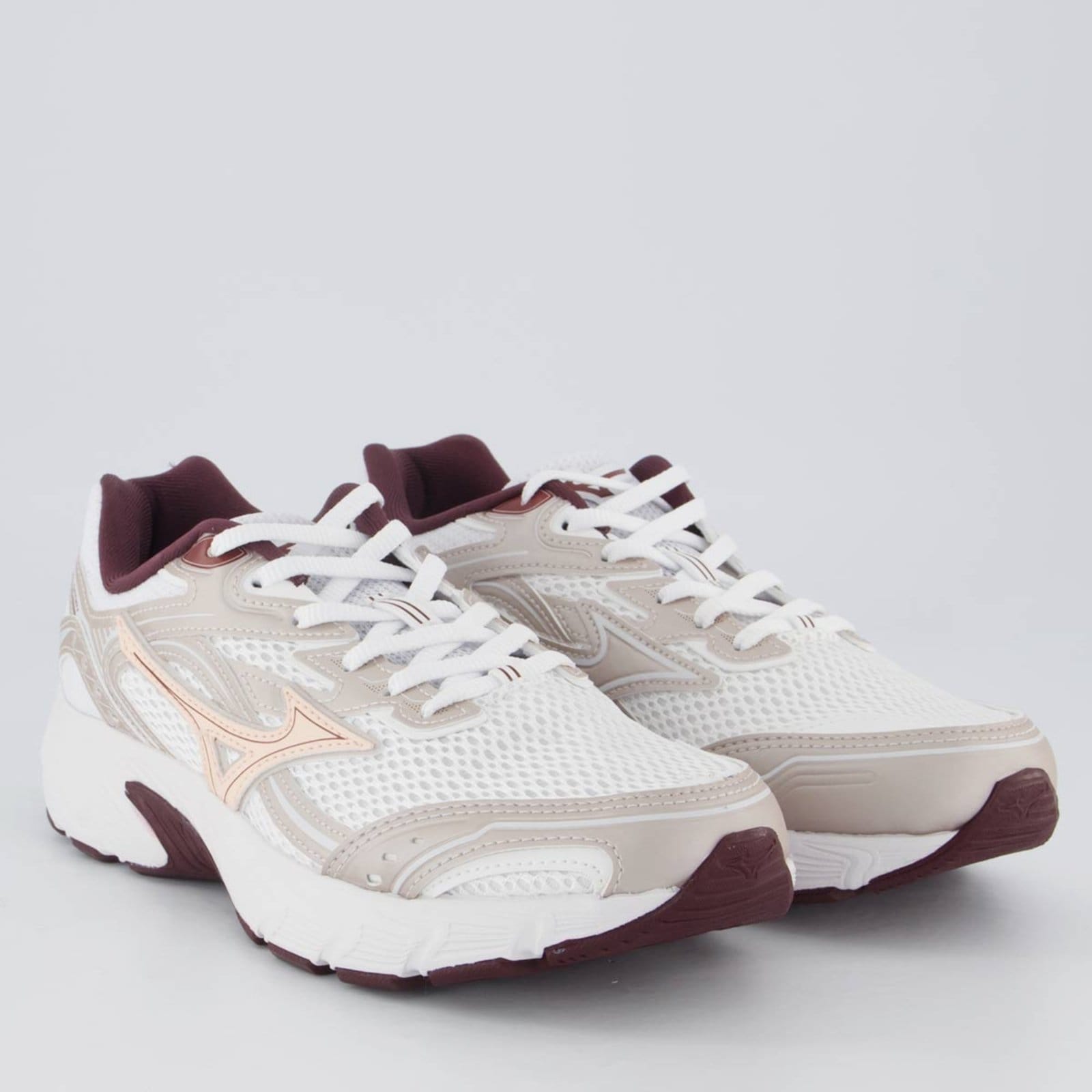 Vista 2 Tênis Mizuno CSD Sport Feminino e Bordô Mizuno branco