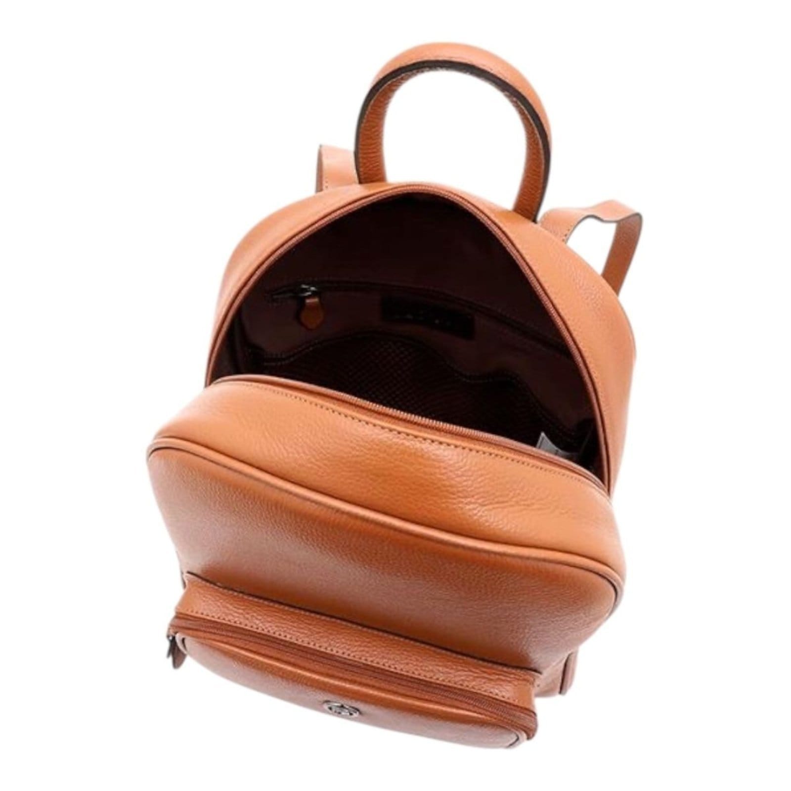 Vista 2 Mochila Feminina em Couro Mariart Camel 6601 Mariart caramelo