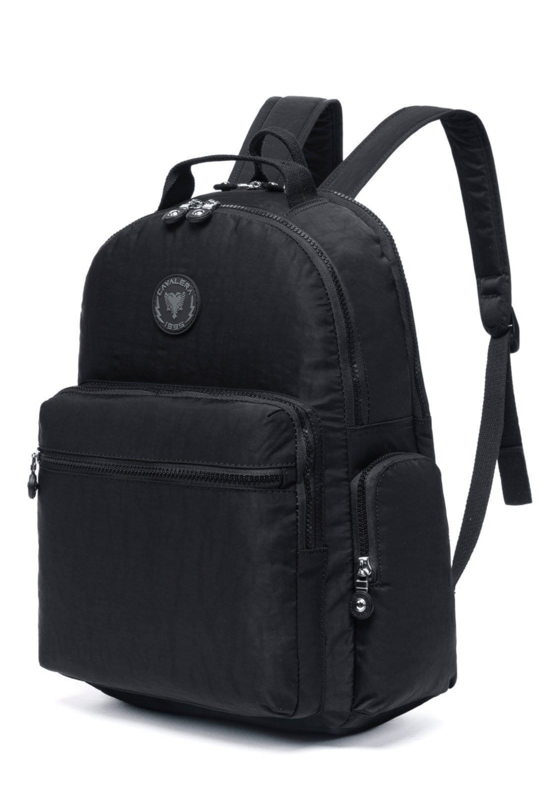 Vista 2 Mochila Bolsa Escolar Feminina Cavalera Espaçosa Trabalho Resistente Cavalera preto