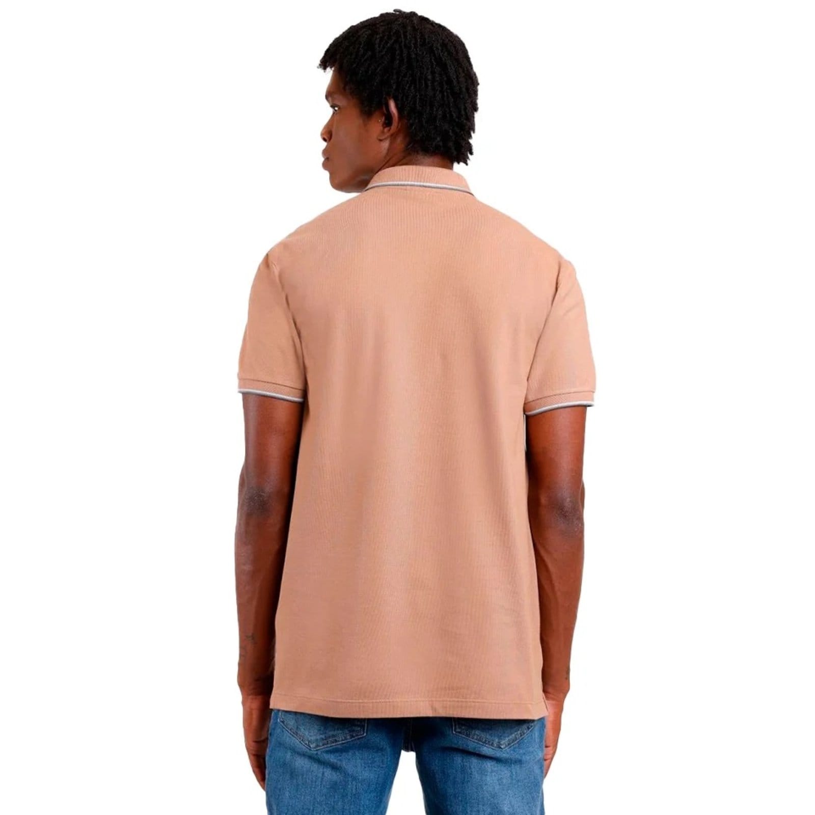 Vista 2 Camisa Polo Aramis 3 Listras Ve25 Masculino Aramis marrom