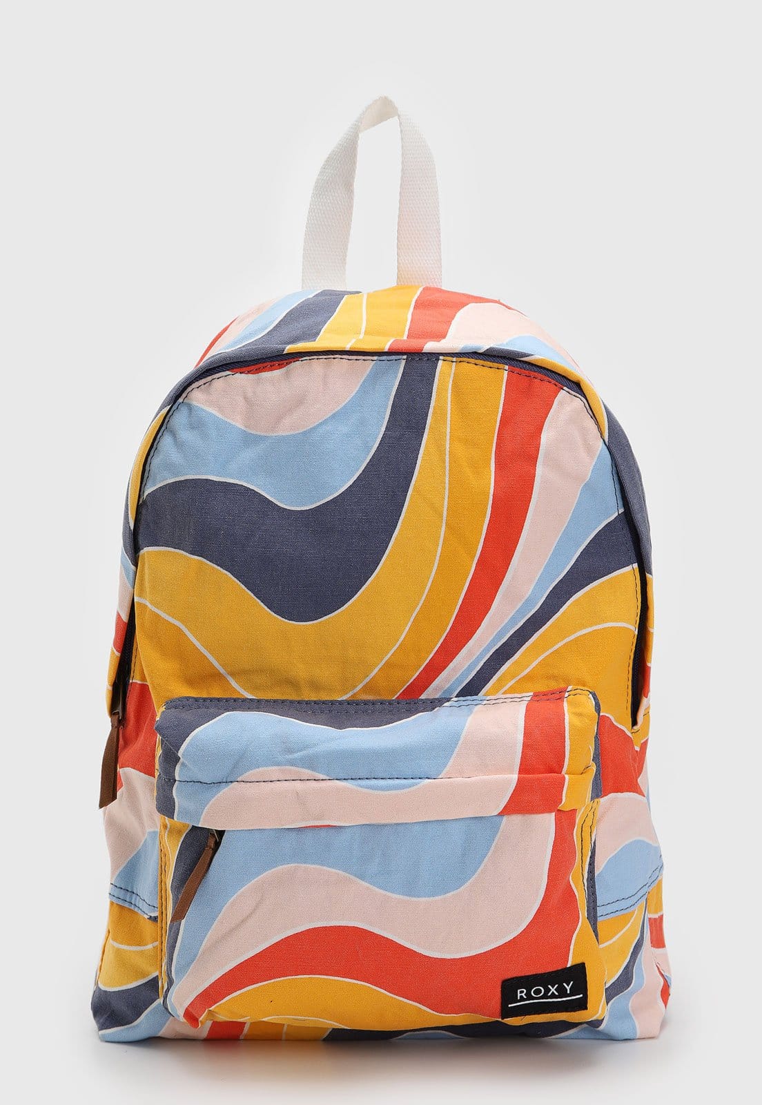 Mochila Unissex Roxy Sugar Bby Canvas Estampada Amarela