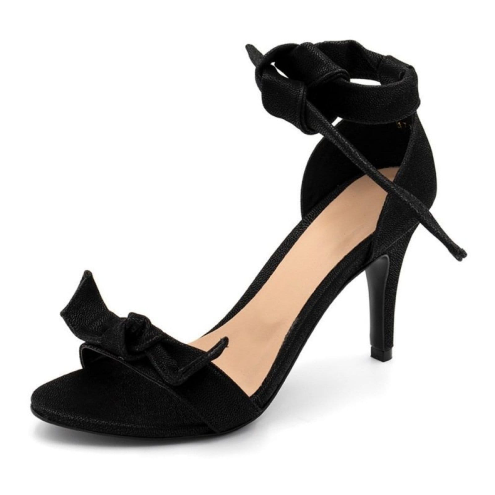 Sandália Feminina Salto Fino Com Fita 1731 Nobucado