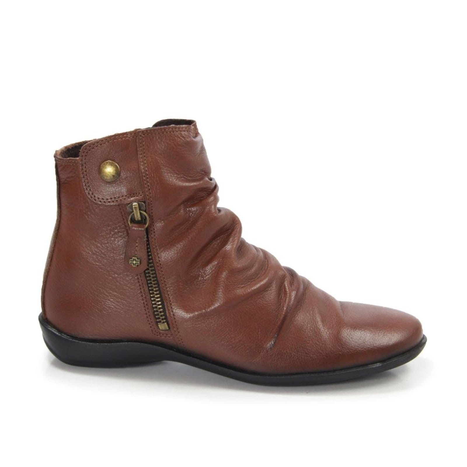 Bota Angel Couro Comfort Mogno - ANG867