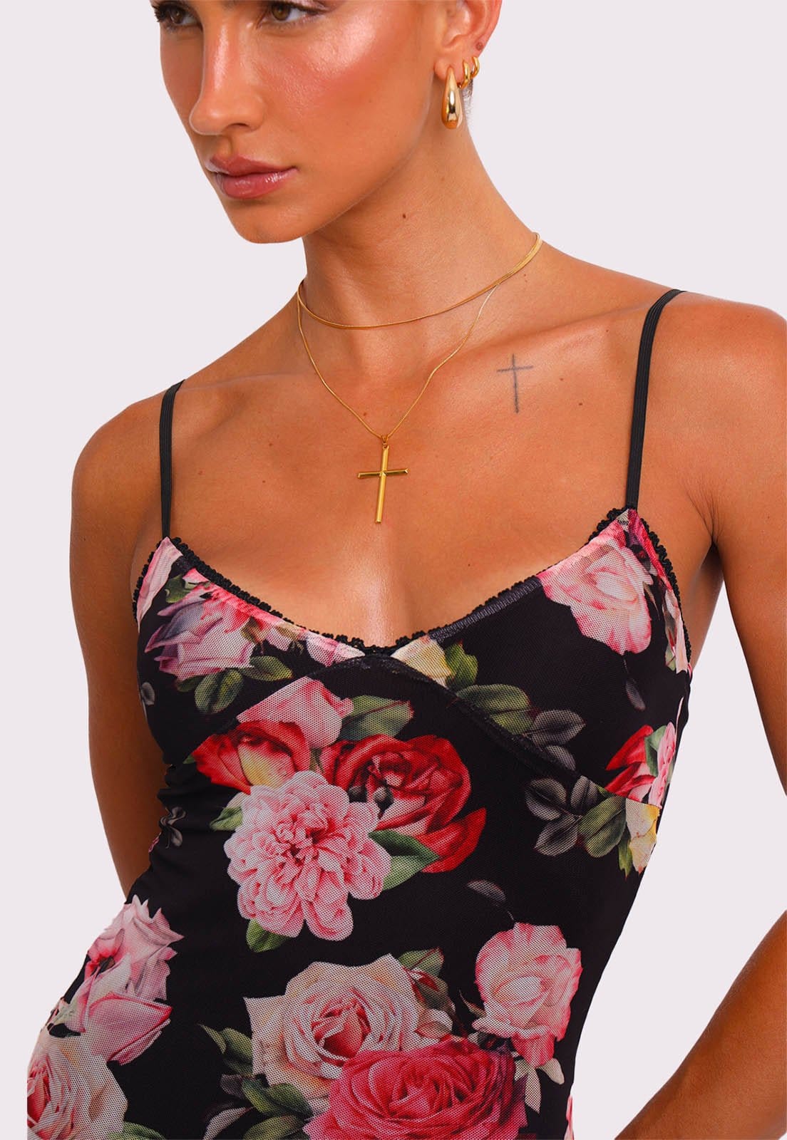 Vista 2 vestido tule rosalía Mundo Lolita mundololita floral