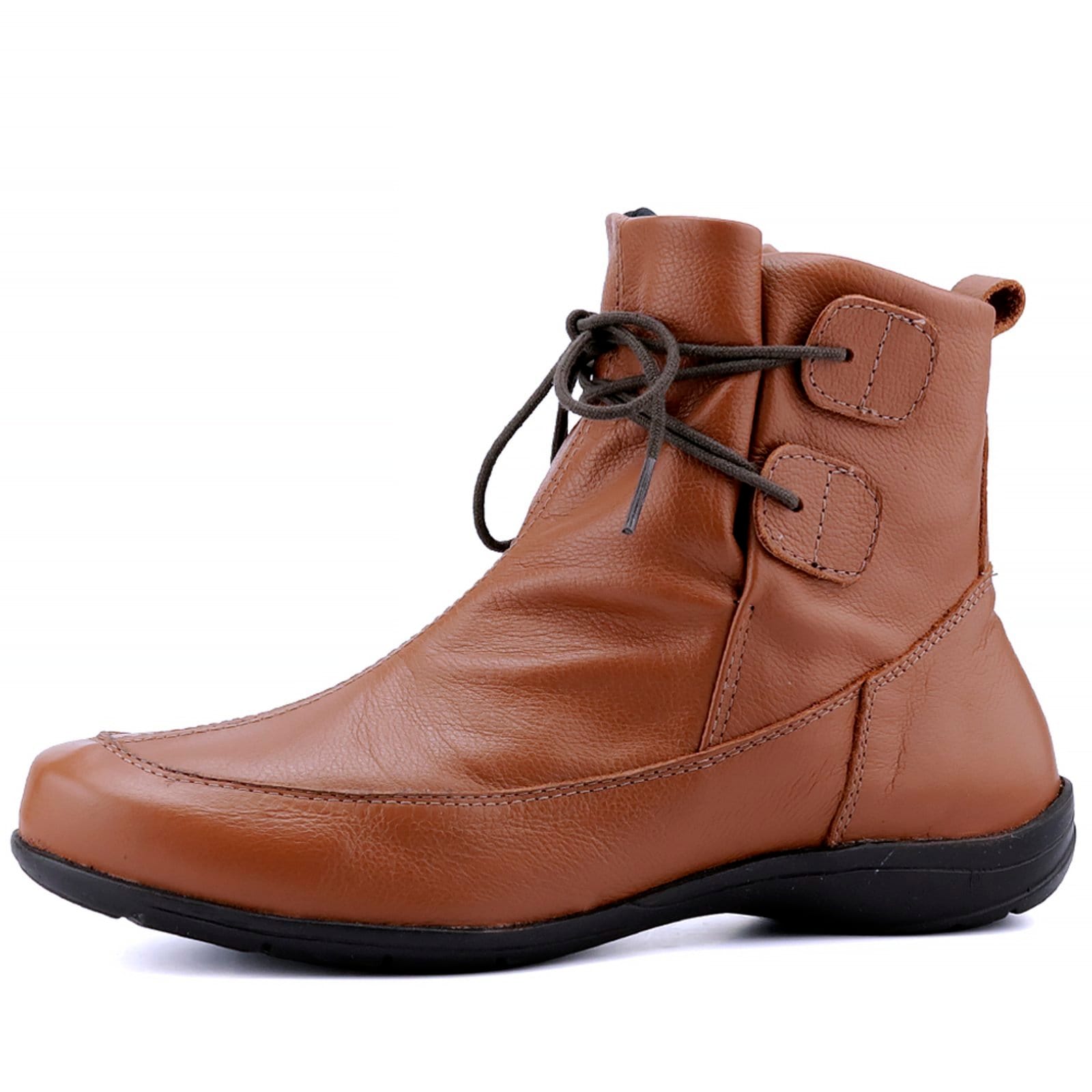 Bota Rasteira Mr. Gutt Cano Curto Couro Chocolate