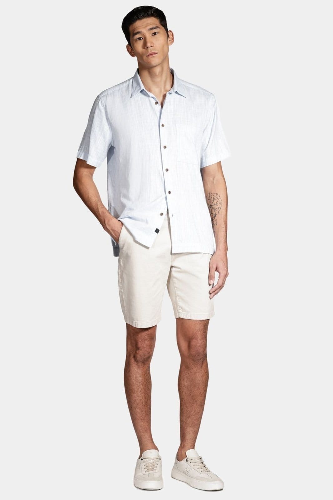 Vista 2 Camisa Aramis Manga Curta Rústica Azul Claro Aramis incolor azul