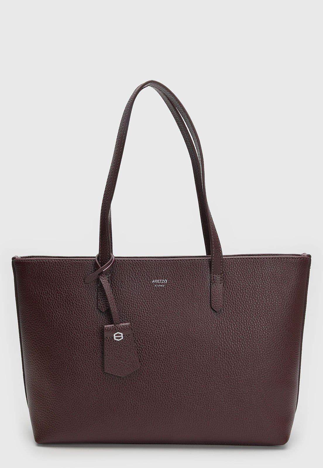 Bolsa Grande Feminina Arezzo Textura Granulada Dark