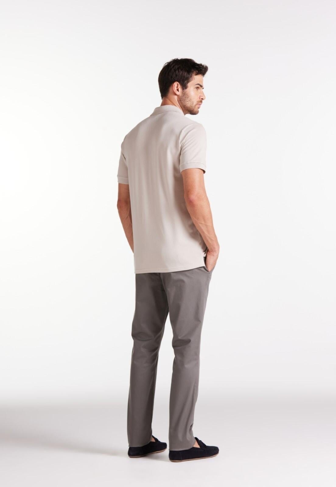 Polo Pima Traymon Slim Manga Curta Gelo - 2