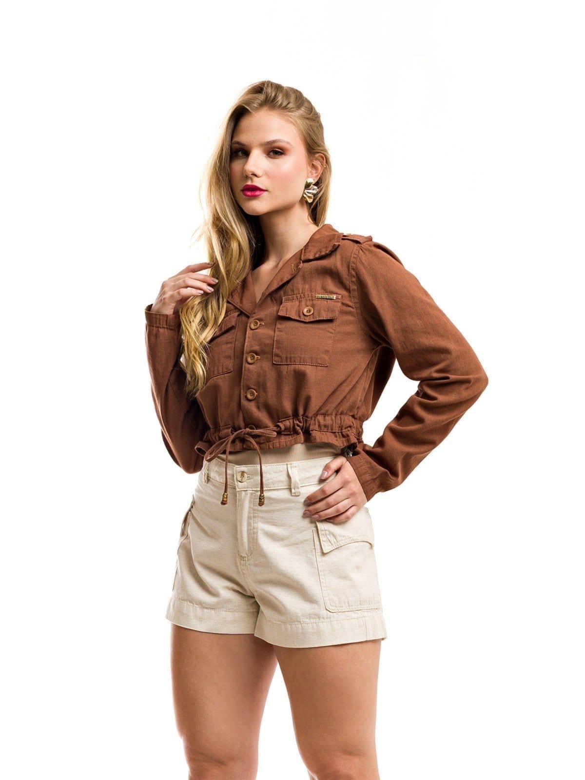 Jaqueta Restrito Jeans de Linho Premium Ajustável