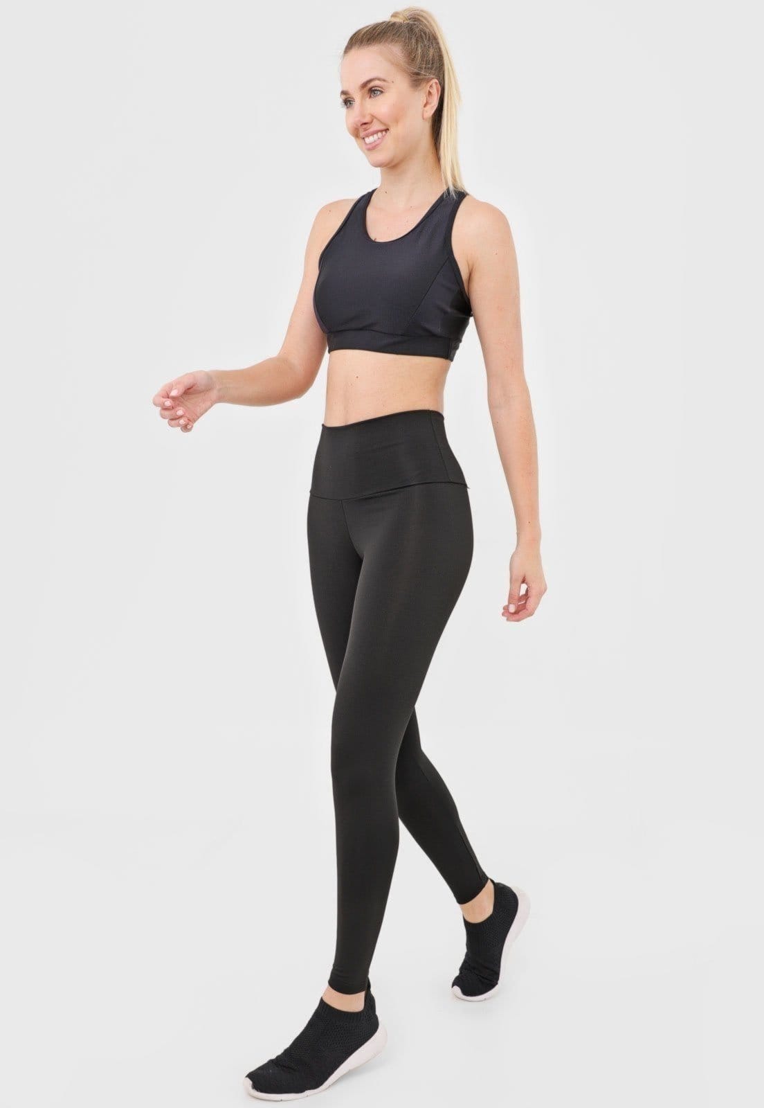 Kit 2 Calça Legging Rioutlet Cintura Alta Preta