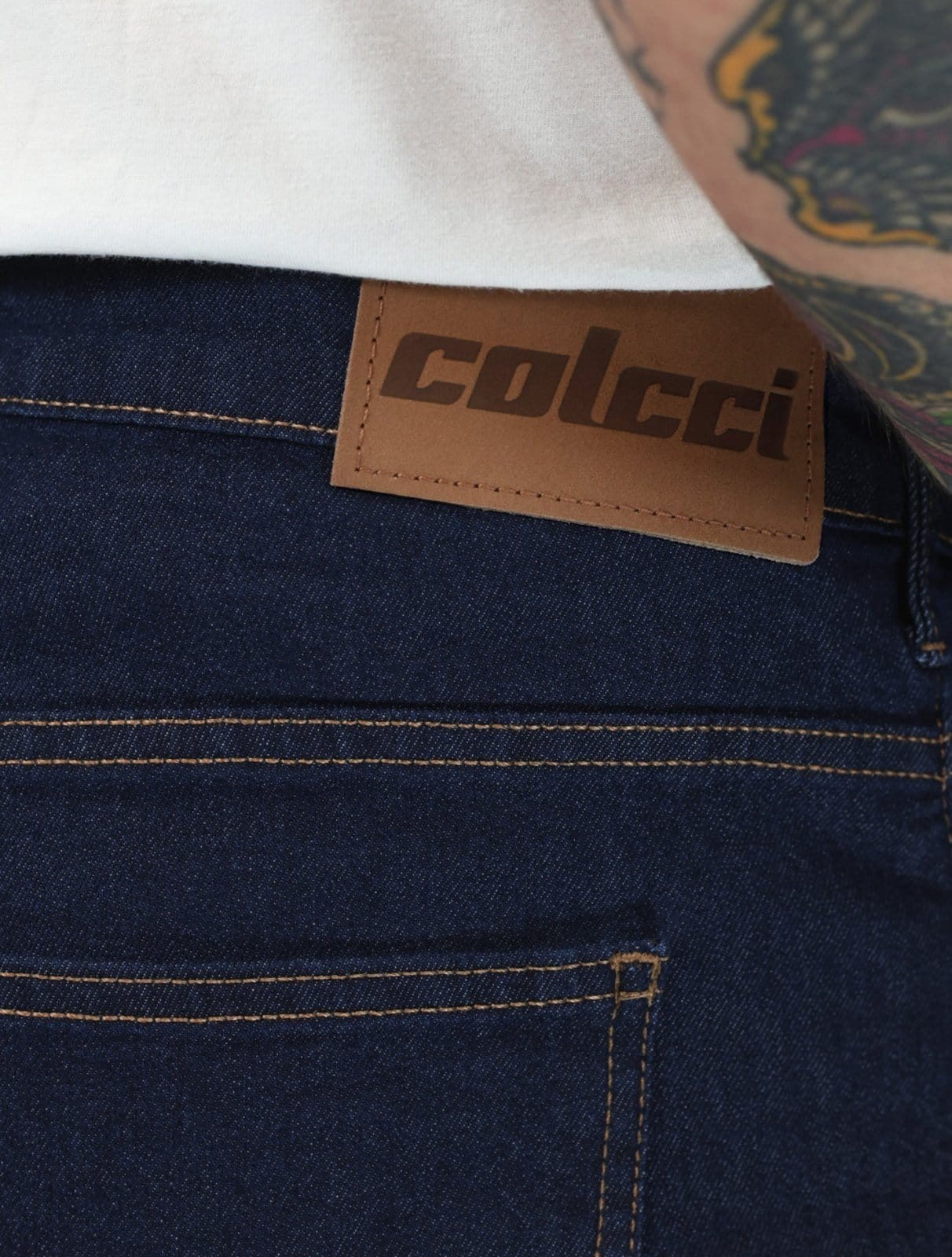 Vista 2 Calça Colcci Jeans Masculina Skinny Felipe Índigo Azul Médio Colcci azul índigo