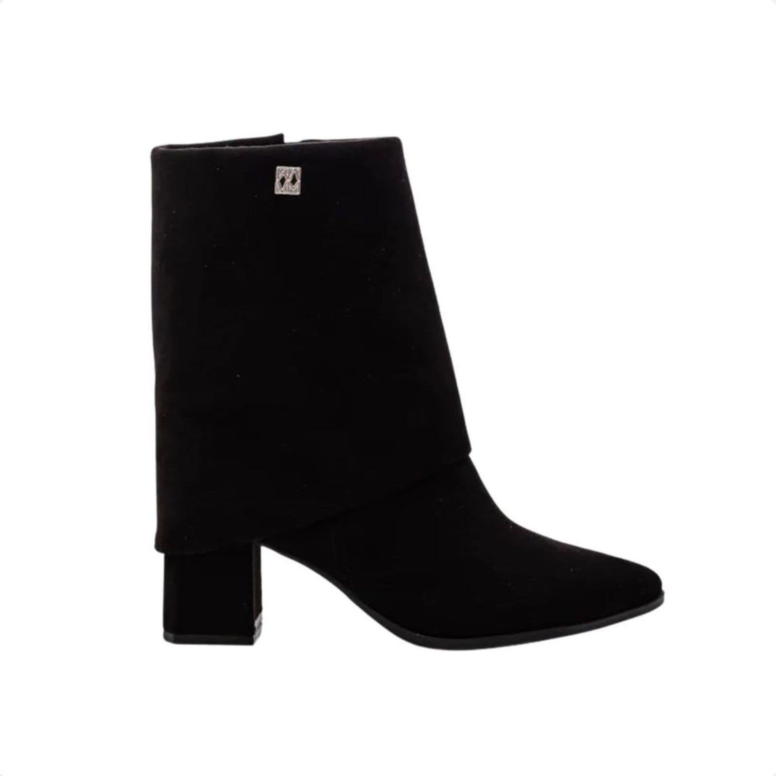 Bota Feminina Social Cano Médio Via Marte Preta