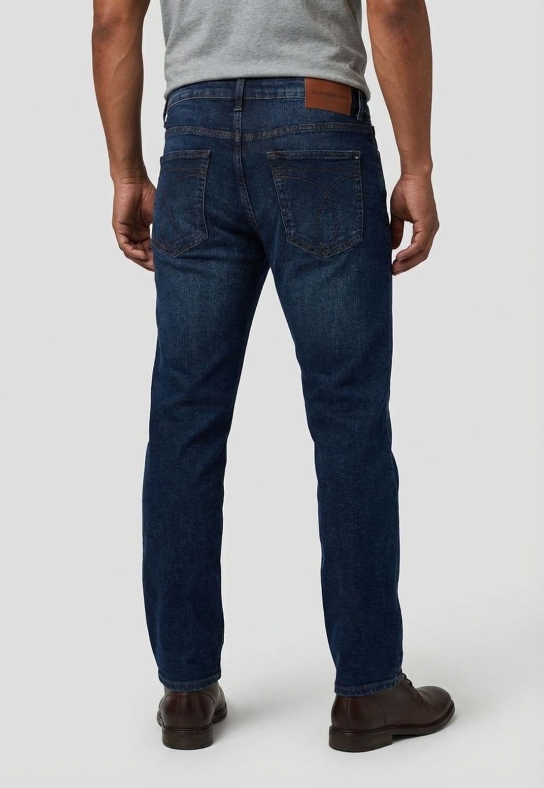 Vista 2 Calça Jeans Masculina Calvin Klein Jeans Slim 5 Pockets Azul-Marinho Calvin Klein Jeans azul marinho