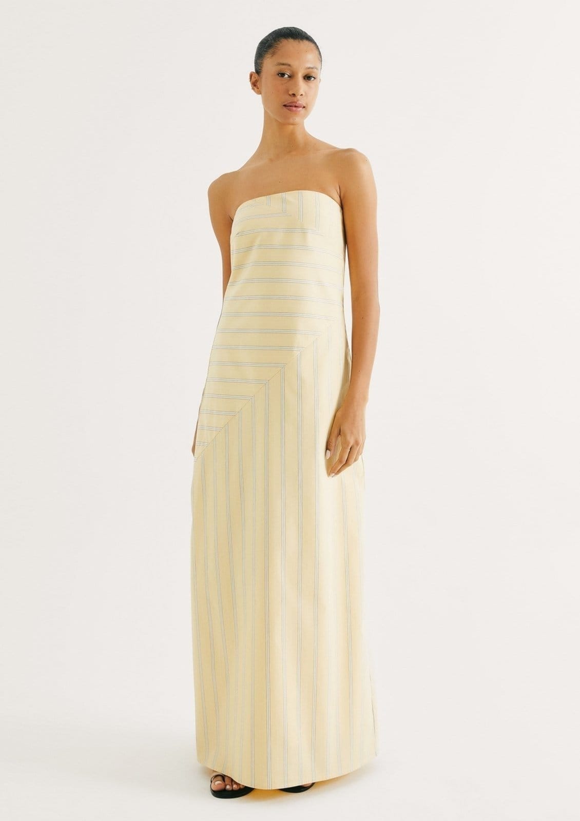 Vestido Longo Fio Tinto Estampado