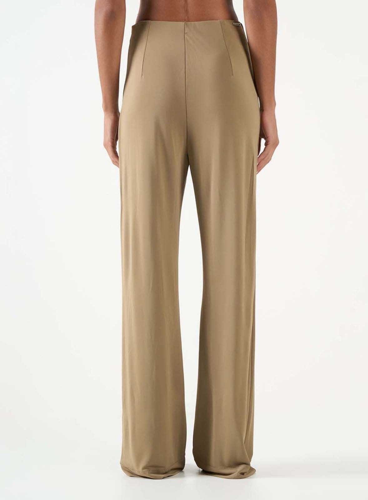 Vista 2 Calça Wide Leg Cós Médio Colcci CLC Paper Colcci CLC bege