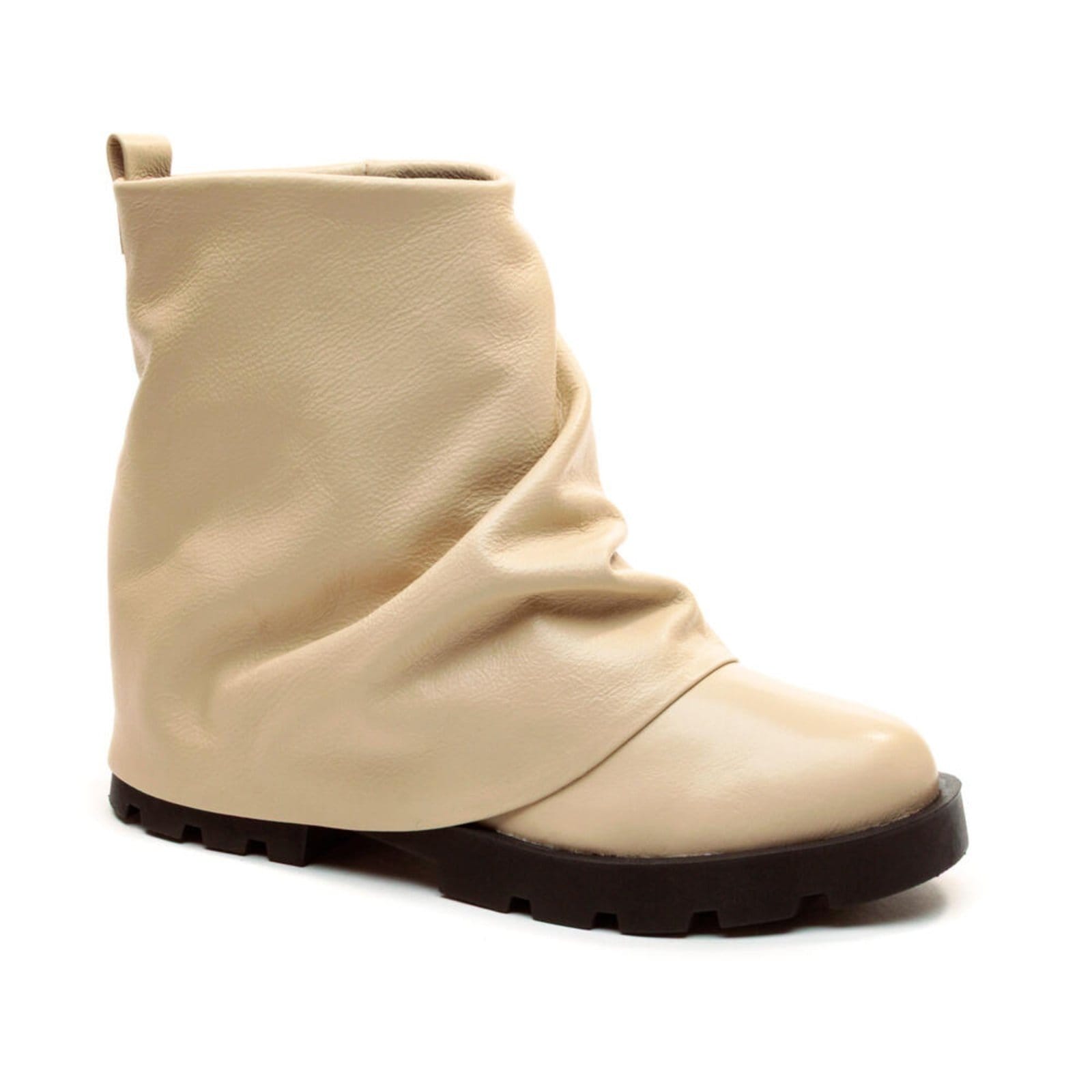 Vista 2 Bota Couro Off White Cano Curto Cecconello 2622001-1 Cecconello off-white white