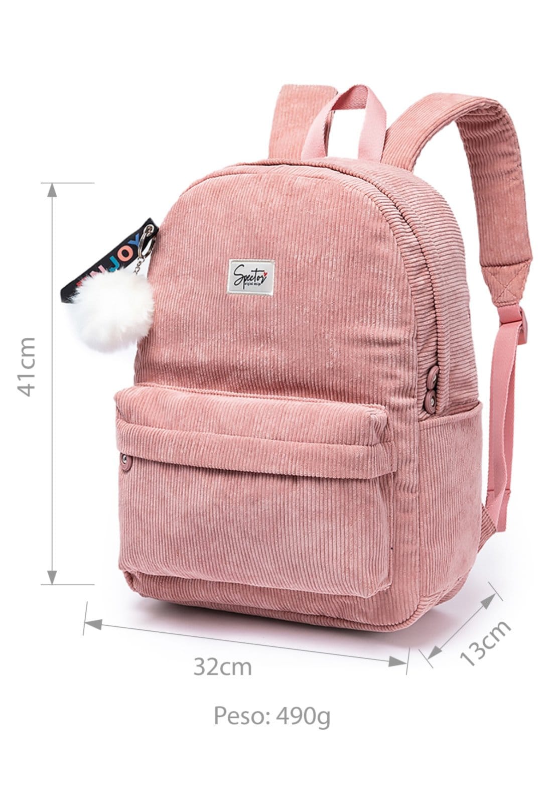 Vista 2 Infantil - Mochila Feminina Escolar Spector Trabalho Resistente Spector rosa