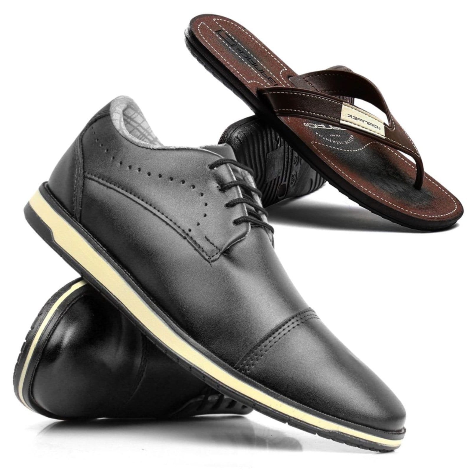 Sapato Social Masculino Oxford Sapatofran Conforto Com Chinelo Versátil