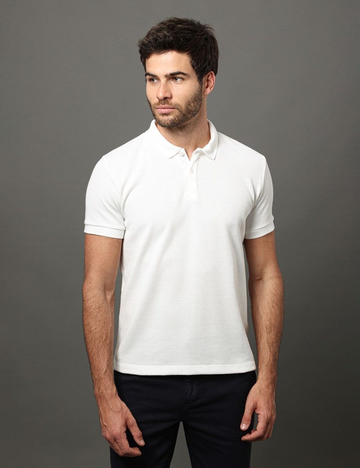 Polo Masculina Slim Malha Tricot Calvin Klein