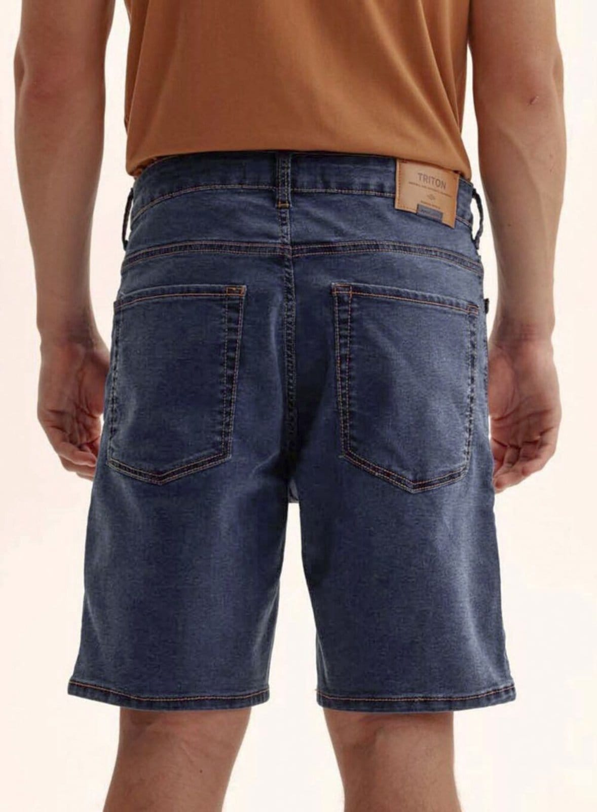 Vista 2 Bermuda Jeans Masculina Cós Baixo - Luan Triton Indigo Triton azul indigo