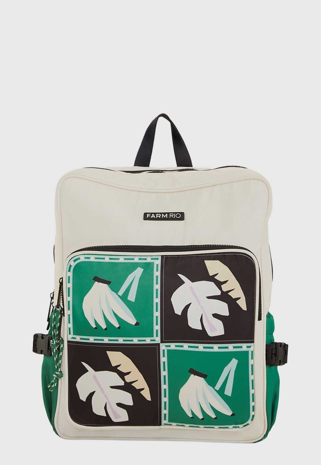 Mochila Feminina FARM Ginga Lenço Brasil Branca