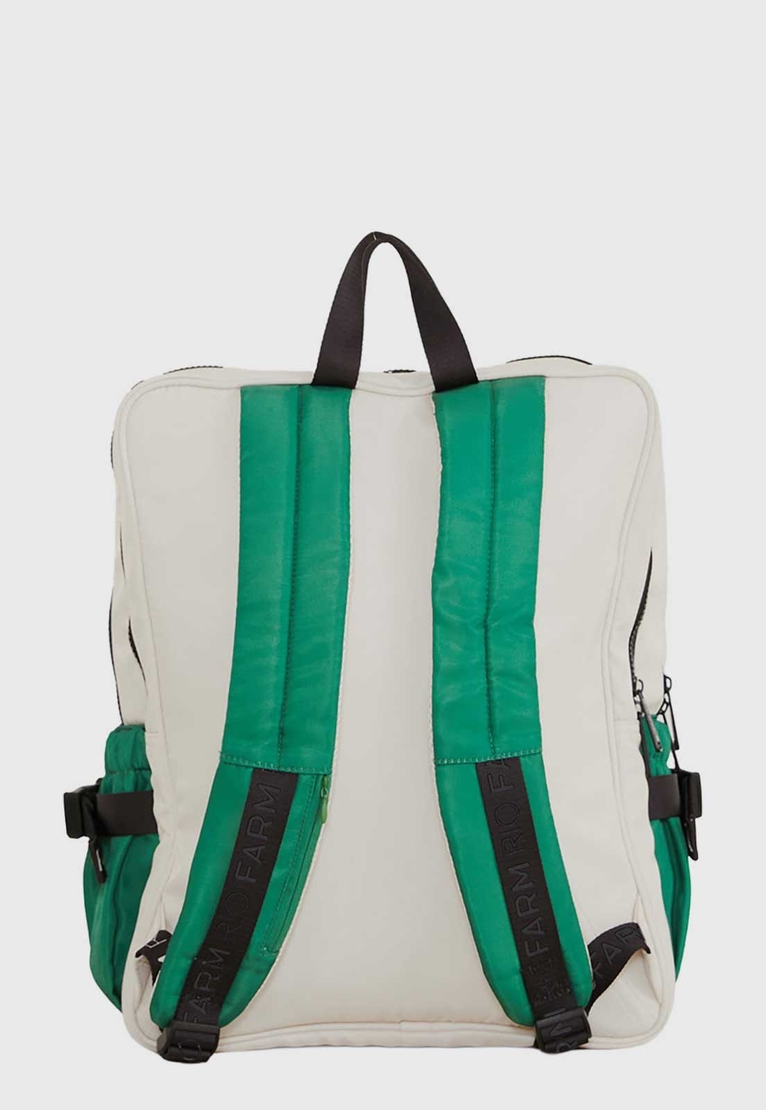 Vista 2 Mochila Feminina FARM Ginga Lenço Brasil Branca FARM branco
