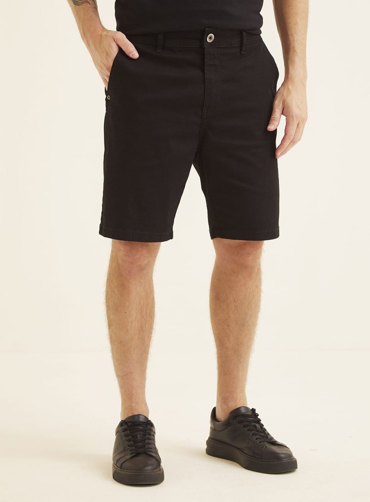 Bermuda Jeans Masculina Reta - Luan Triton Indigo Preto