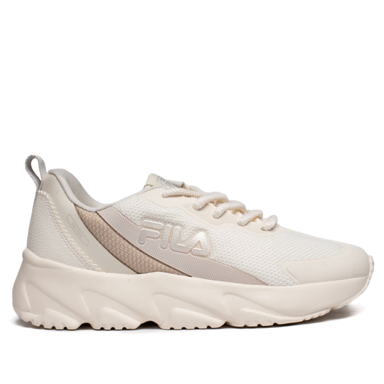 Vista principal Tênis Feminino Fila Emotion Conforto Bege/Off White Fila off-white white