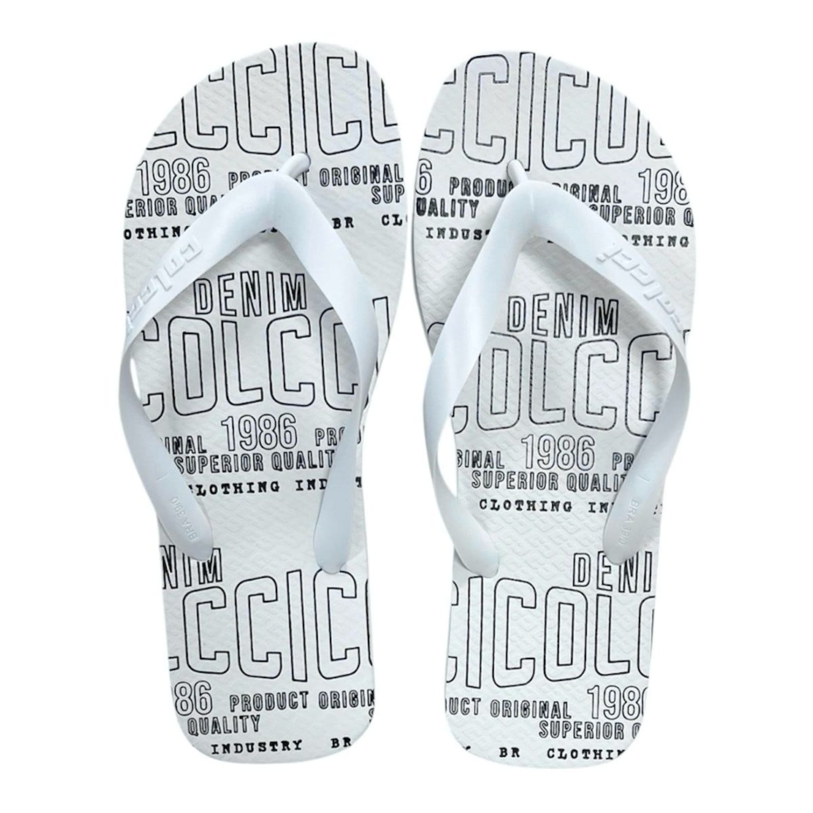 Chinelo Masc Denim 1986 Branco