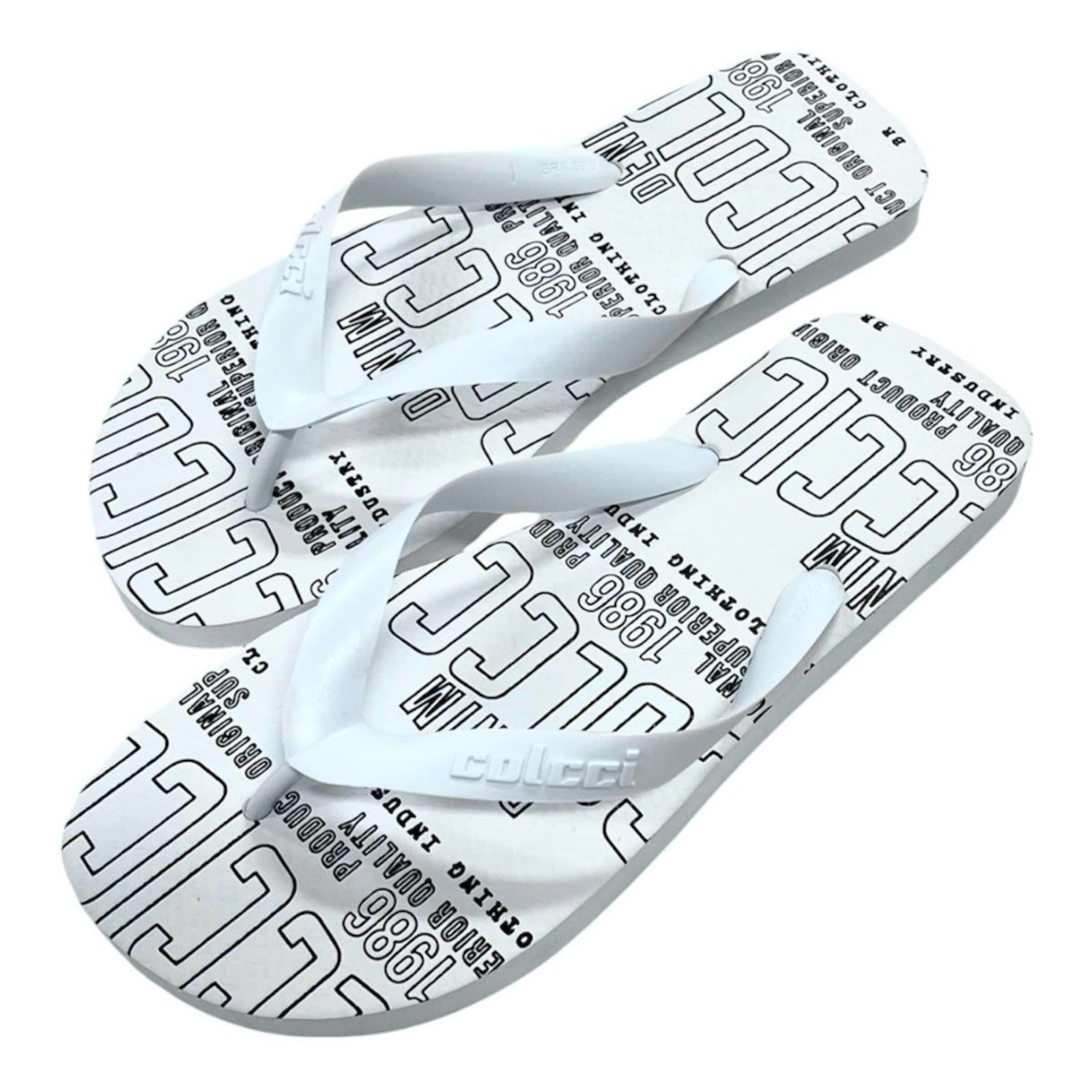 Vista 2 Chinelo Masc Denim 1986 Branco Colcci branco denim