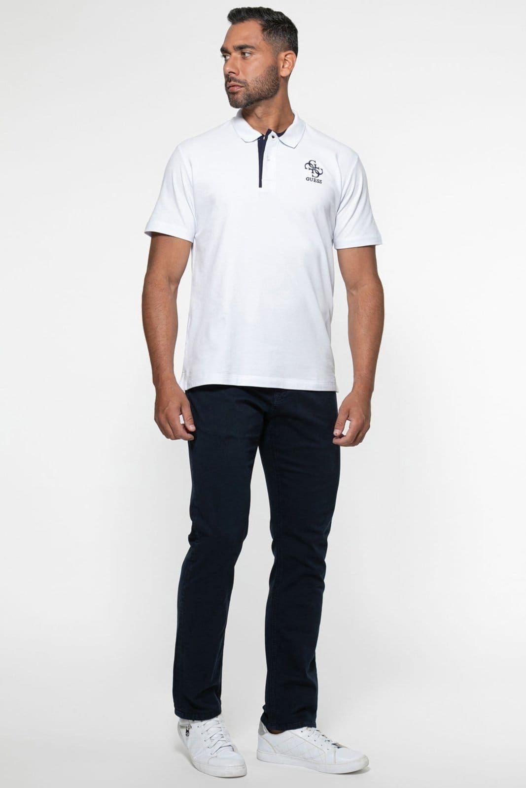 Vista 2 Calça Sarja Slim Straight Escuro Guess azul