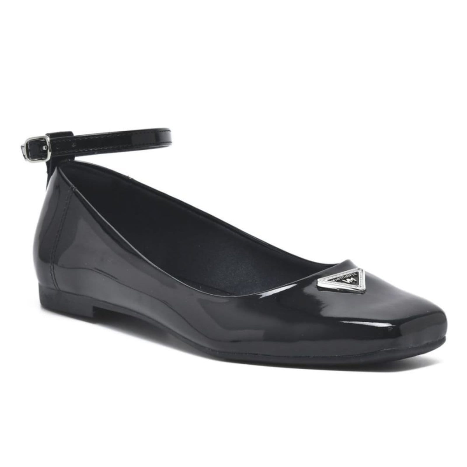 Vista 2 Sapatilha Feminina Bico Quadrado Via Marte Preta VIA MARTE preto