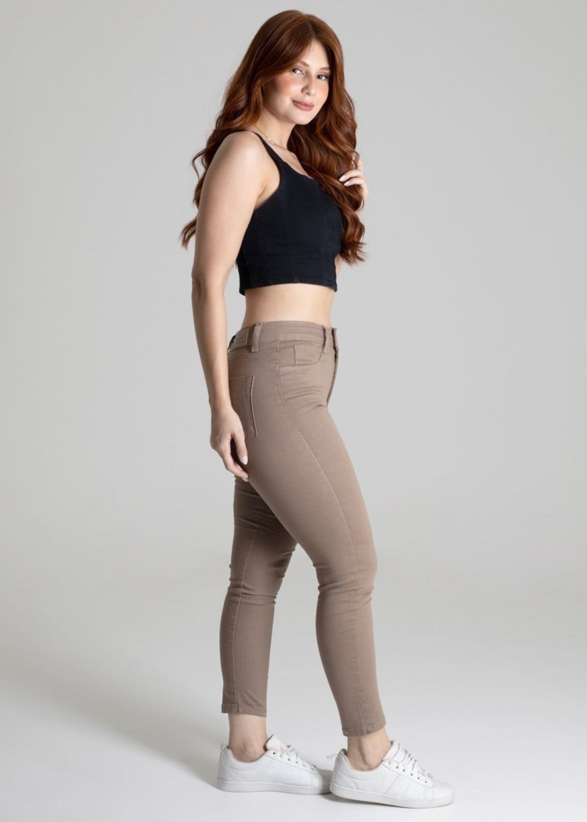 Vista 2 Calça Jeans Sawary Push Up - 274345 Sawary bege