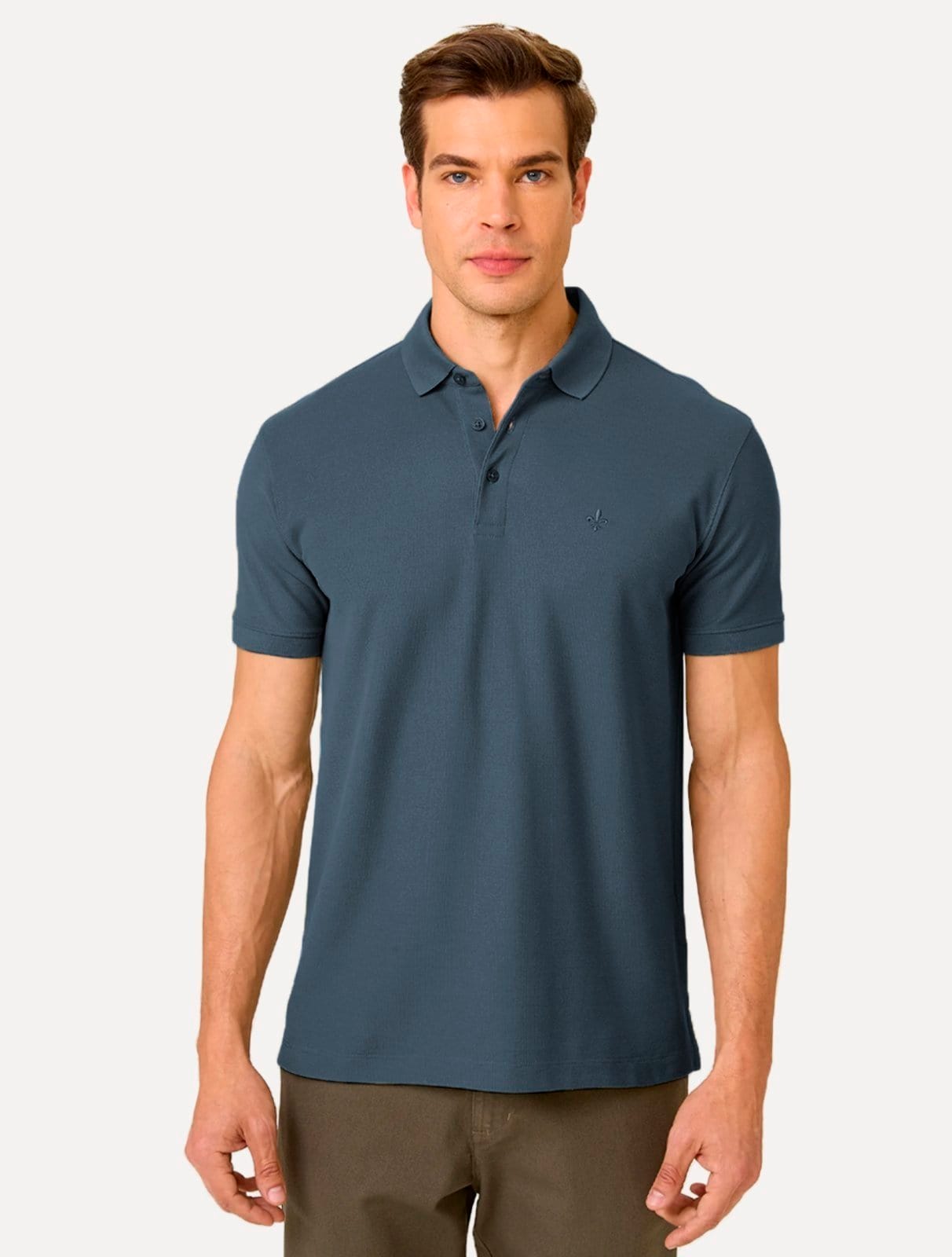 Polo Dudalina Piquet Essentials Cotton Basica Modal Escuro