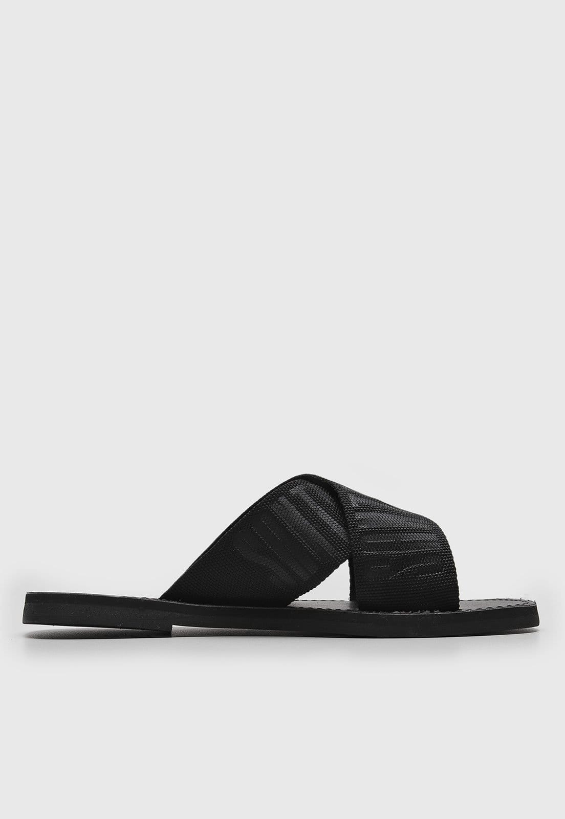 Vista 2 Rasteira Slide Santa Lolla Texturizado Santa Lolla preto