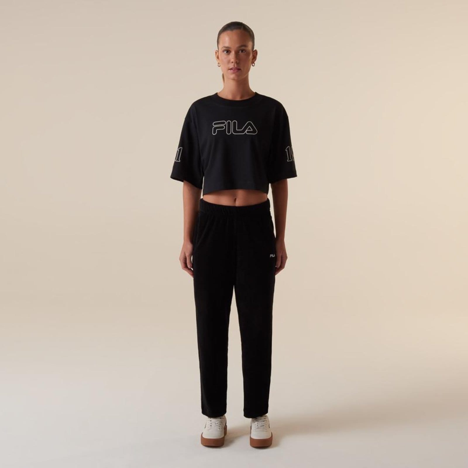 Vista principal Calça Fila Essentials Canelada Feminina Fila incolor