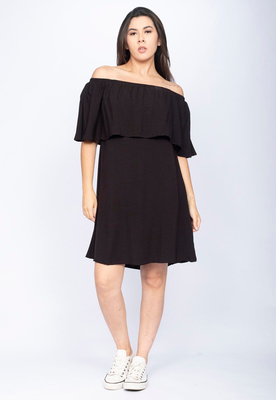 Vestido CabanaFree Curto Kurumí Camisa Viscose