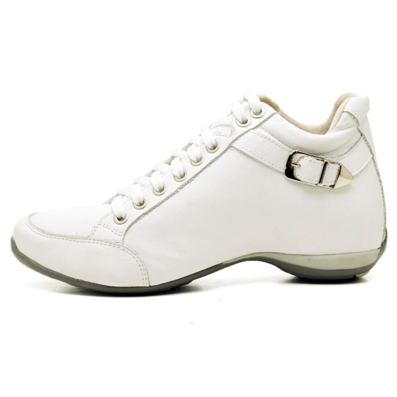 Vista 2 Bota Clube do Sapato de Franca Top Confort 2 Fivela Branca Clube do Sapato de Franca branco