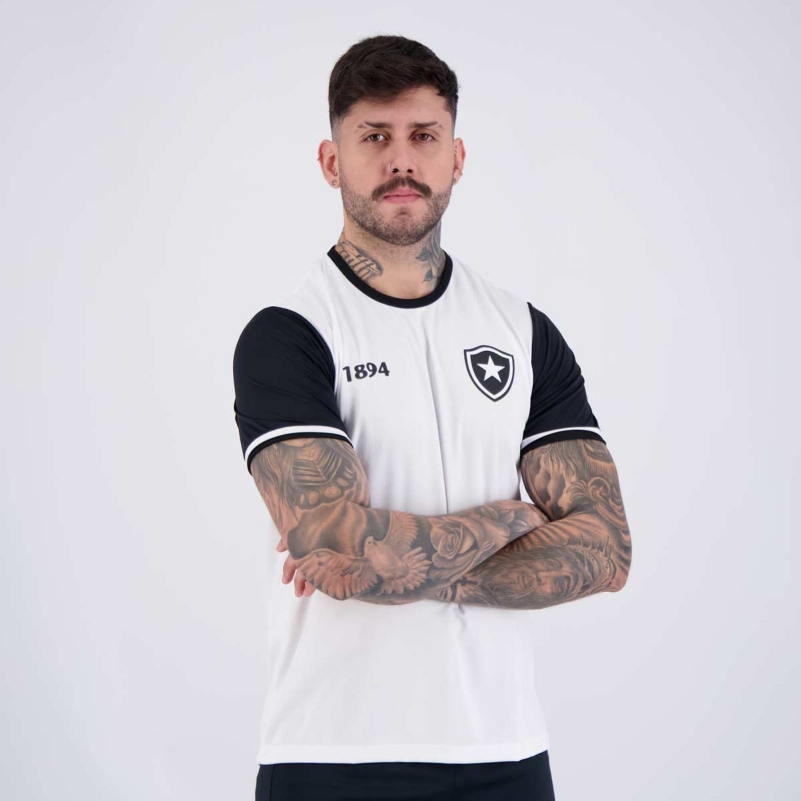 Vista 2 Camisa Botafogo Troféu Branca braziline branco